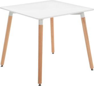 Clp Mesa cuadrada para 4 personas en madera blanco