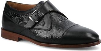 Taft Mens Jack Monk Strap Dress Shoe in Black Floral at Nordstrom, Size 11.5