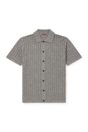 Barena Ribbed Linen and Cotton-Blend Polo Shirt