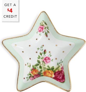 Royal Albert Old Country Roses Christmas Star Bowl With $4 Credit