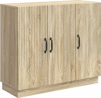 vidaXL Aparador Roble Sonoma 89 X 34,5 X 77 Cm Madera De Ingenier&iacute;a Vidaxl