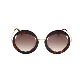 Escada Ladies Brown Round Sunglasses SESA60F-3