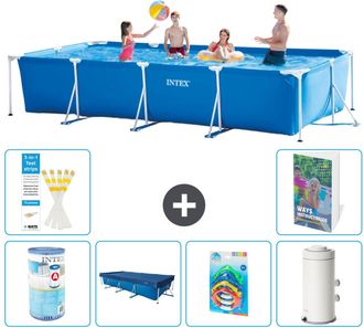 Intex Piscina Con Estructura Rectangular - 450x220x84 Cm - 7-piezas S126
