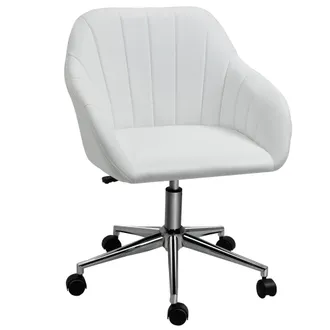 Vinsetto Vinsetto - Silla De Oficina Ergon&oacute;mica Silla Escritorio Giratoria Con Altura Ajustable Respaldo Y Reposabrazos De Piel Sint&eacute;tica Carga 120 Kg 60x59x79