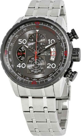Invicta Aviator Chronograph Dark Grey Dial Mens Watch 17204