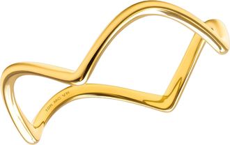 MAX + STONE Solid 10k Yellow Gold Stackable Wavy Ring