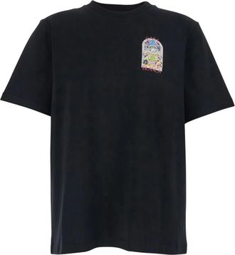 Casablanca Orchid Court Classic T-Shirt - Heren - T-shirts - Zwart - L - Tops