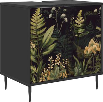 vidaXL Mueble De Cuarto De Ba&ntilde;o Rhenen Roble Negro 60 X 40 X 61 Cm Vidaxl