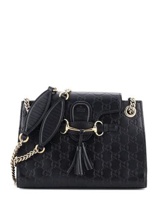 Gucci Emily Chain Flap Guccissima Leather Small shoulder bag - Black