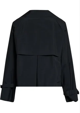 Max Mara Water-Repellent Canvas Trench Coat - Black