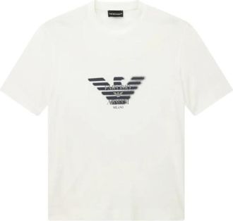 Emporio Armani White Graphic Crew Neck T-Shirt