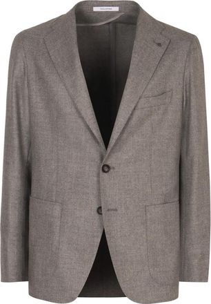 Tagliatore Enkellange twee-knoop jas - Heren - Blazers - Grijs - M - Wol - Jassen