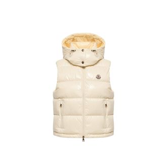 Moncler Moncler Niverolle Short Down Vest, Women, White, Size: 00