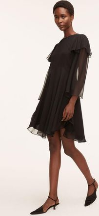 Rebecca Taylor Ruffle Silk Chiffon Dress