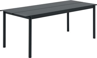 MUUTO Linear Steel Tisch, 200 x 80 cm, schwarz