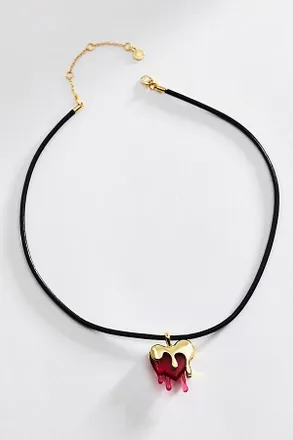 BaubleBar Heart Cord Necklace