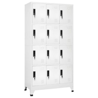 vidaXL Vidaxl - Taquilla De Acero Blanco 90x45x180 Cm