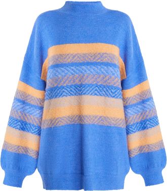 Izia Jumper Dames Blauw Veelkleurig