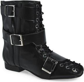 Ganni Lace-Up Boot in Black at Nordstrom Rack, Size 9Us / 39Eu