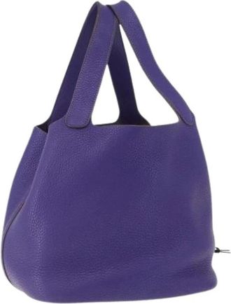 Herm&egrave;s Pre-owned Vintage Tote Bag - Dames - Vintage Shopper - Paars - ONE Size - Leer - Vintage