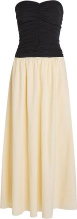 Faithfull The Brand Sant Roc Colour-blocked Seersucker Maxi Dress - Black And White - S (UK8-10 / S)