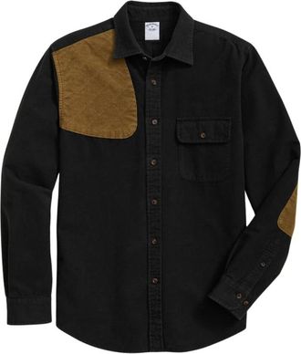 Brooks Brothers Regular Fit Corduroy Overhemd met Ainsley Kraag - Heren - Casual Overhemden - Zwart - S - Katoen - Overhemden