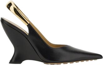 Bottega Veneta Black Slingback Pumps