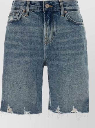 7 For All Mankind lola denim bermuda shorts belt loops
