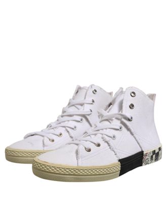 Maison Margiela Canvas Lace-Up High-Top Sneaker - White