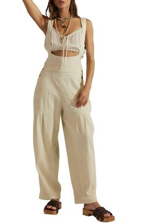 Free People Felix Tapered Overalls in Tofu at Nordstrom, Size Medium