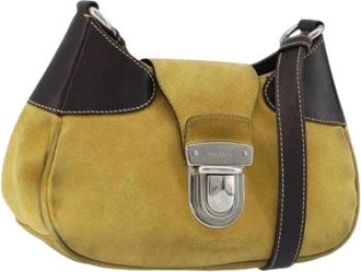 Prada Pre-owned Vintage Schoudertas - Dames - Vintage Schoudertas - Geel - ONE Size - Leer - Vintage