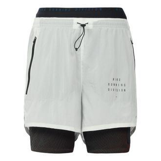 Nike RUN DIVISION 3-IN-1 Running Shorts White Gold Color Whitegold CU5557-043