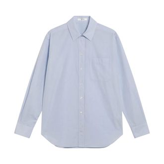 The Row Dames, Overhemden, Blauw, Maat: XS Katoen