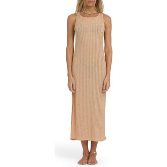 Billabong Laura Semisheer Cotton Blend Cover-Up Maxi Dress in Natural at Nordstrom, Size Medium