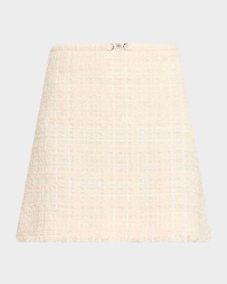 Versace Tweed Medusa 95 Mini Skirt