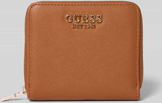 Guess Portemonnaie mit Label-Detail in Cognac, Größe 1