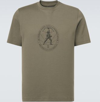 Brunello Cucinelli Printed cotton jersey T-shirt