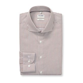 Olymp Olymp, Overhemden, Heren, Bruin, M, Katoen, Level Five Body Fit Shirt