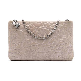 Chanel Pre-owned Shoulder Bags, female, Pink, Size: ONE SIZE Pre-owned Floral Pattern Shoulder Bag