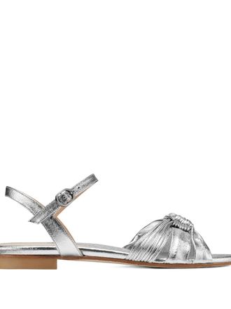 Stuart Weitzman Keana knotted-strap flat sandals - Silver