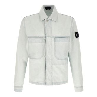 Stone Island Heren, Jassen, Blauw, Maat: S Denim