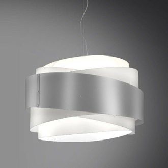 Linea Zero Bea L&aacute;mpara Colgante Tres Luces Plata Di&aacute;metro 60x H38 Cm