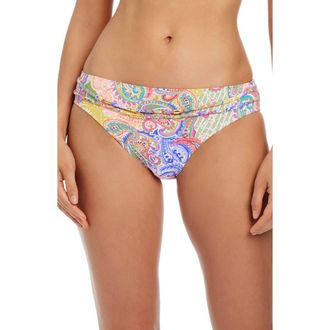 Bleu Rod Beattie Belted Hipster Bikini Bottoms in Pink Multi at Nordstrom, Size 14