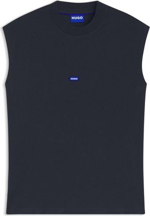 HUGO BOSS Sleeveless T-shirt in cotton jersey with logo detail