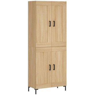 vidaXL Vidaxl - Aparador Alto Madera Contrachapada Color Roble 69,5x34x180 Cm
