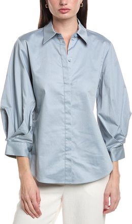 Lafayette 148 New York Cuffed Short Sleeve Blouse