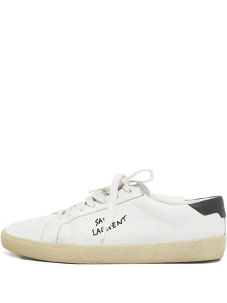 Saint Laurent leather sneakers - White