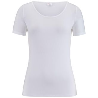 Isa Rundhalsshirt ISA BODYWEAR 720109, Damen, Gr. XL, weiss (0100), Feinripp, Obermaterial: 88% Lyocell, 12% Elasthan, unifarben, Basic, figurbetont, Rund