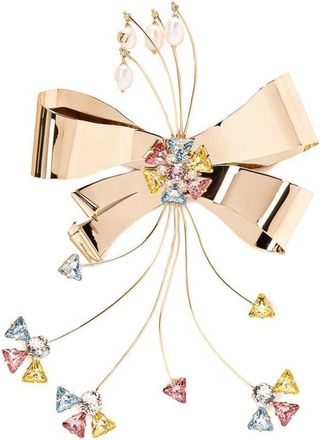 Valentino Garavani Strik Broche met Parelachtige Details en Kristallen - Dames - Broches - Veelkleurig - ONE Size - Accessoires