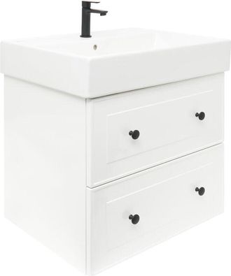 Puma Naturel Mueble De Ba&ntilde;o Con Lavabo Naturel Forli 60x45x46 Cm Blanco Brillo (forli60biusat)